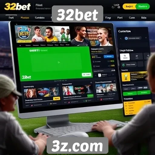 Interface de usuário do site 32bet